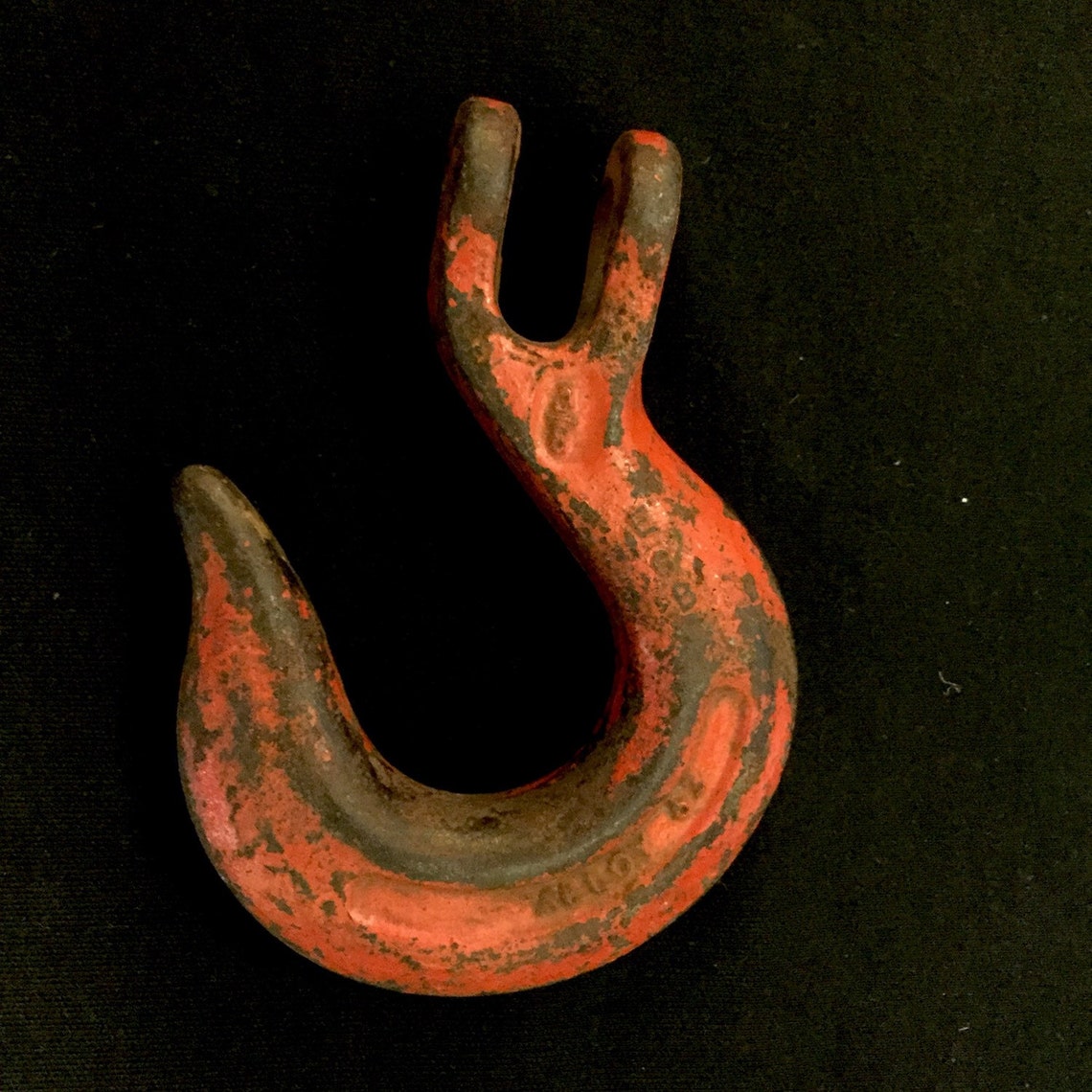 Large Industrial Orange Hook Etsy