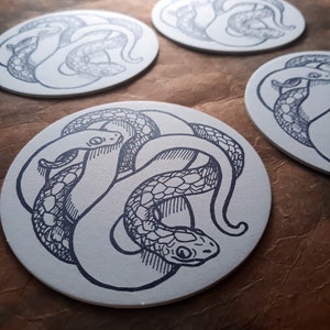 Snakes Letterpressed Coasters