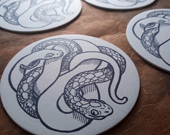 Porta-copos estampados de cobras