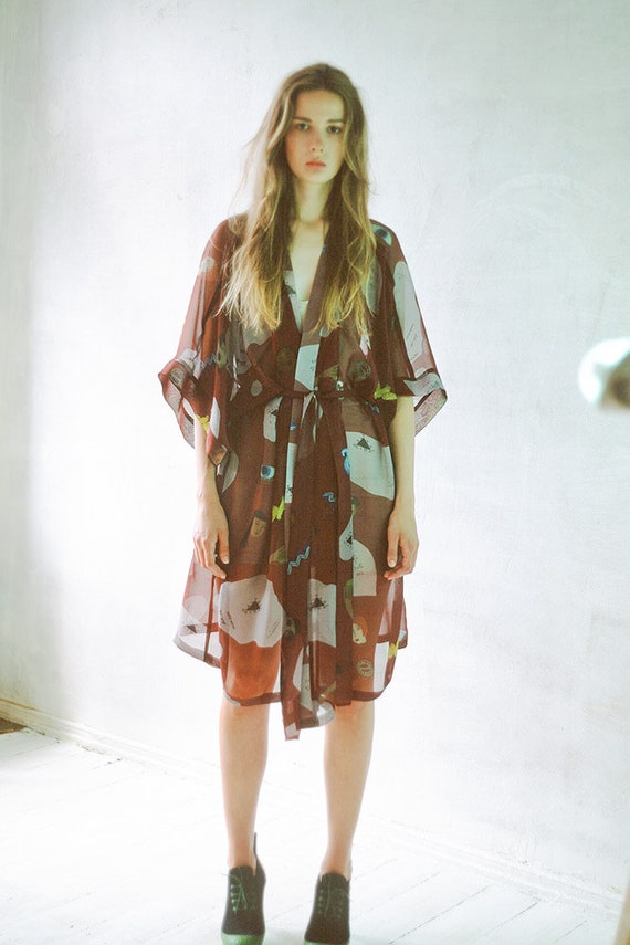 silk morning gown