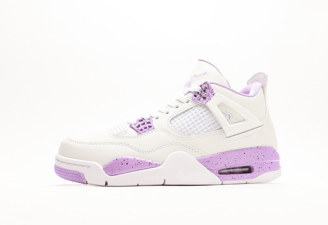 jordan 4s white and purple