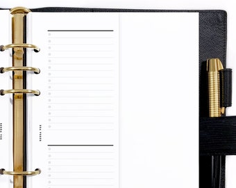 A5 Half Sheet, 2 Checklist, Notes List or Memo, Printable Planner Inserts [PDF File]