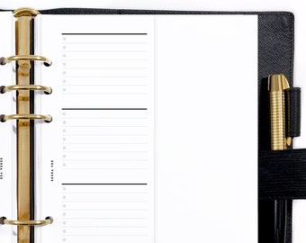 A5 Half Sheet, 4 Checklist, Notes List or Memo, Printable Planner Inserts [PDF File]