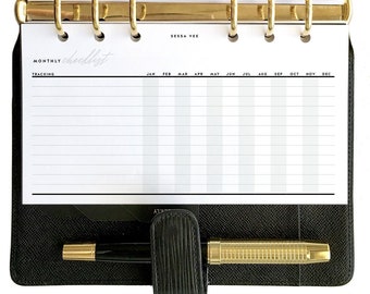 Personal Size Monthly Checklist, Chore & Bill List, Printable Planner Inserts [PDF File]