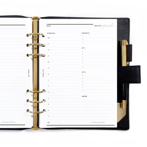 A5 Daily Hourly Agenda, Undated, Printable Planner Inserts [PDF File]