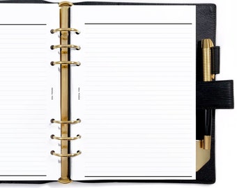 A5 Basic Lined, plus Double Margin version, Printable Planner Inserts [PDF File]