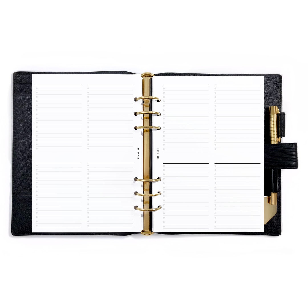 A5 4 checklist printable planner inserts pdf file etsy