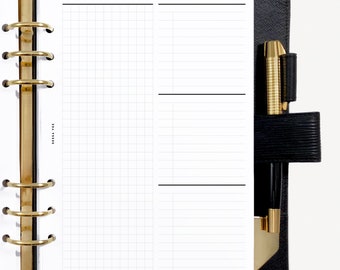 3 Task Lists, Vertical Grid - Daily or Quarterly Schedule, Agenda, Checklists, To Do - Printable Planner Inserts, A5 Size [PDF File]