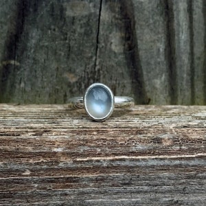 Grey Moonstone Ring - Moonstone Ring - Grey - Sterling Silver - Gemstone Rings - Everyday Ring - Simply Bold - Classic Ring - Oval Ring