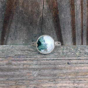 Ocean Jasper Ring - Ocean Jasper - Sterling Silver - Gemstone Ring - White - Green - OOAK - One of a kind - Jasper Ring - Green Ring - Rings