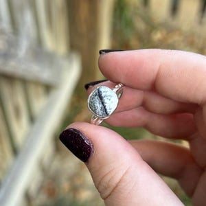 Dendritic Agate Stack Ring - Dendritic Agate Ring - Statement Agate Ring - Square Dendritic Agate Ring -Sterling Silver Dendritic Agate Ring