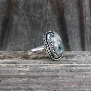 Ocean Jasper Ring Ocean Jasper Jewelry Sterling Silver Rectangle Ring One of a Kind Ocean Jasper Jewelry Gemstone Rings Jasper image 2