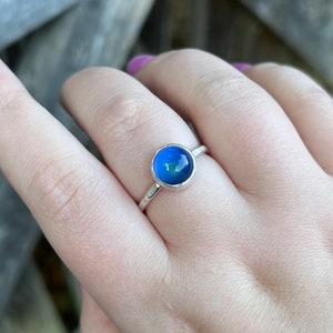 Mood Ring - Stacking Moon Ring - Color Changing Mood Ring - Sterling Silver Mood Ring - 90s Mood Ring - Heat Changing Ring - Mood Jewelry