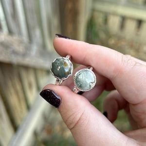 Ocean Jasper Ring - Roud Ocean Jasper Ring - Stacking Ocean Jasper Ring - Sterling Silver - Ocean Jaspers - Ocean Jasper Jewelry - Green
