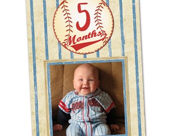 Baseball 1st Birthday Photo Banner - Slugger 12 month Photo Keepsake Banner - Baseball 1st Birthday Banner - Vintage Basbeball First Boy