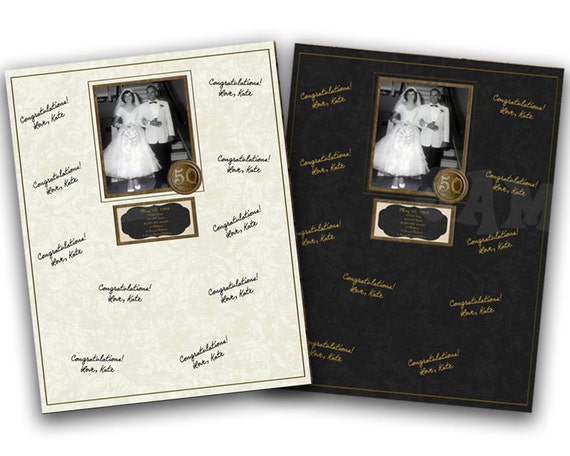 50th Anniversary Party Signature Mat - Gold Anniversary Party 50th Anniversary Ideas - 50th Anniversary Print - 50th Anniversary GuestBook Il_570xn