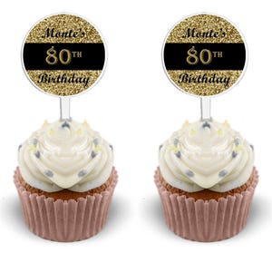 Personalized Cupcake Toppers matching any Party Print Express image 7