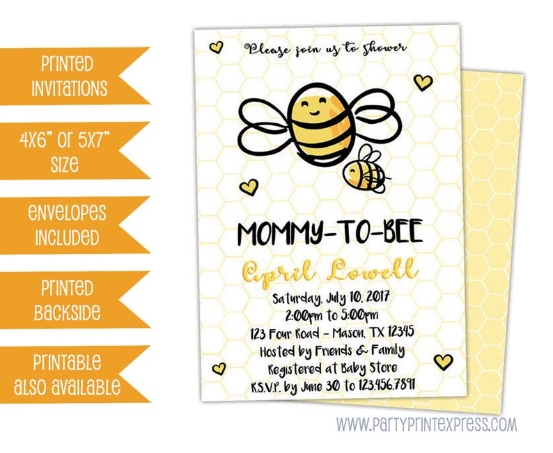 Bee Baby Shower Invitation Mommy To Bee Invitations Gender Etsy Bee Baby Shower Invitation Mommy To Bee Invitations Gender Etsy