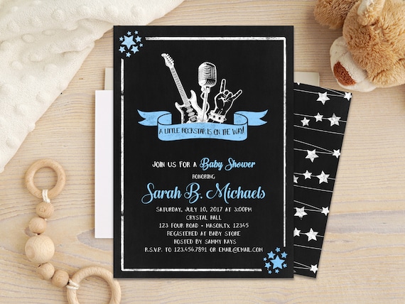 Baby shower 2025 rockstar boy