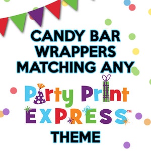 Art Party Candy Bar Wrappers - EDITABLE – Queen of Theme Party Games