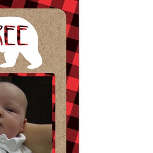 Lumberjack 1st Birthday Banner 1st Birthday Photo Banner Lumberjack Banner Photo Birthday Banner 1st Birthday Milestone Flannel image 8