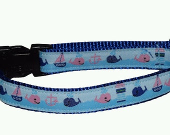 Dog Collar, Whales (Medium)