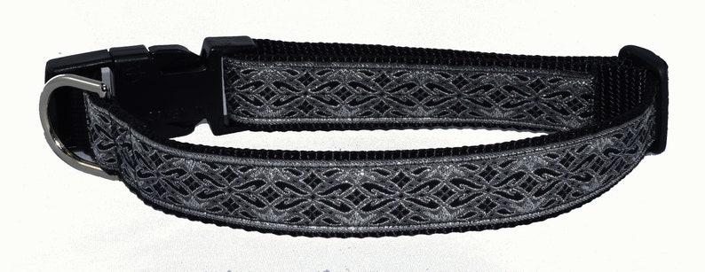 Dog Collar, Celtic Metallic Large X Large Black/Silver