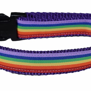 Dog Collar, Rainbow (Medium - X Large)