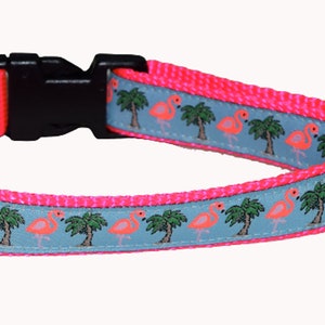 Dog Collar, Flamingos (Medium - X Large)