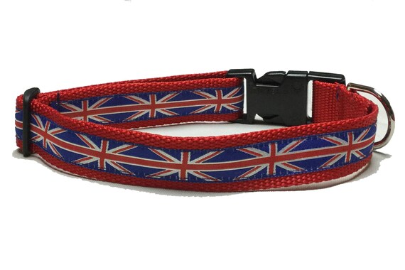 Dog Collar Union Jack Medium X Large | Etsy