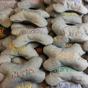 Personalized Stuffed Dog Toy Bones