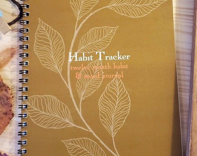Earthy Botanical Habit Tracker Journal • Spiral-Bound Intentional Wellness Planner