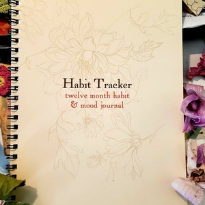 Habit Tracker and Mood Journal - Twelve Month Notebook