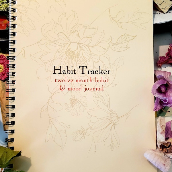 Habit Tracker und Stimmungs Journal - Zwölf Monate Notizbuch