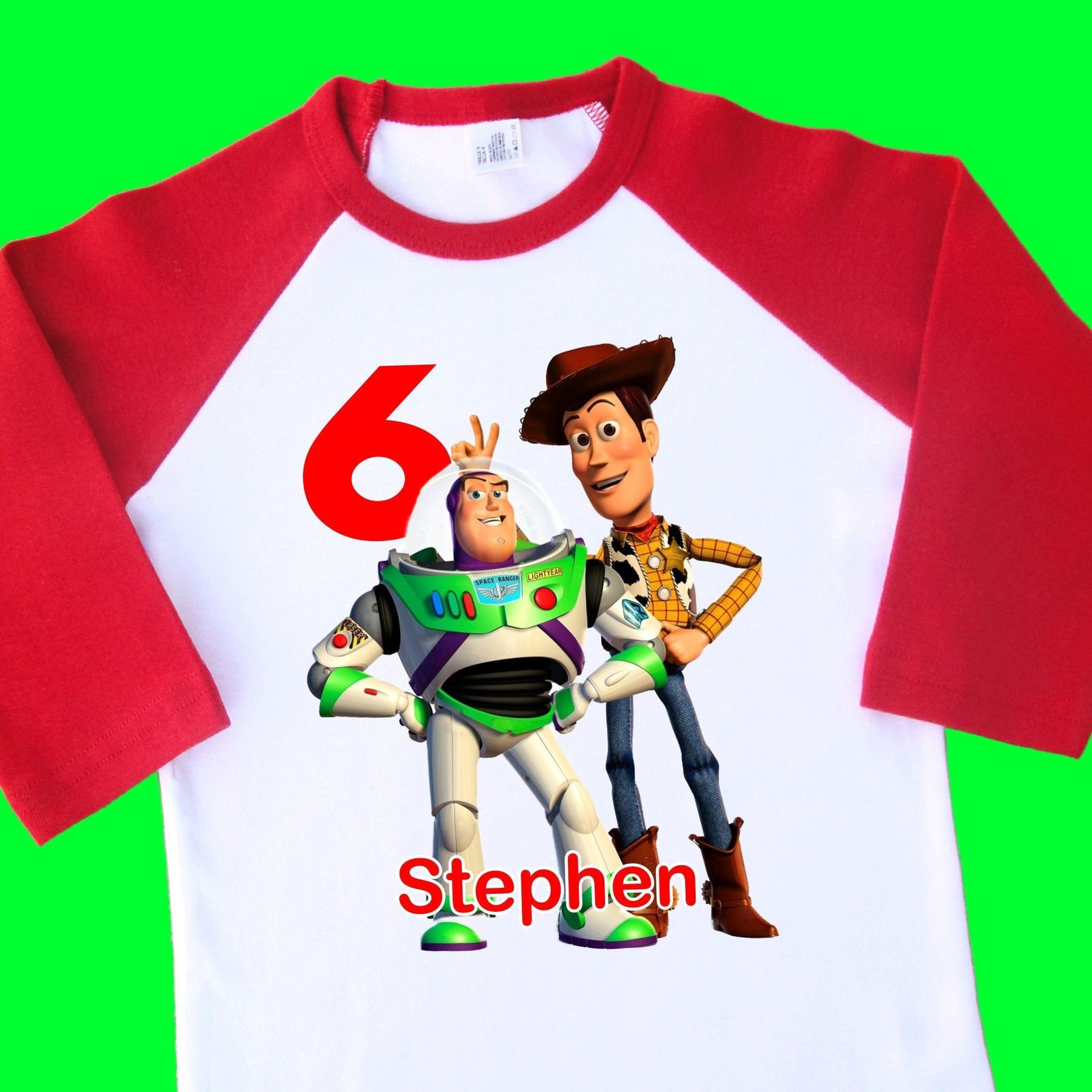 Buzz and Woody Birthday Shirt. Toy Story. Personalized Raglan | Etsy