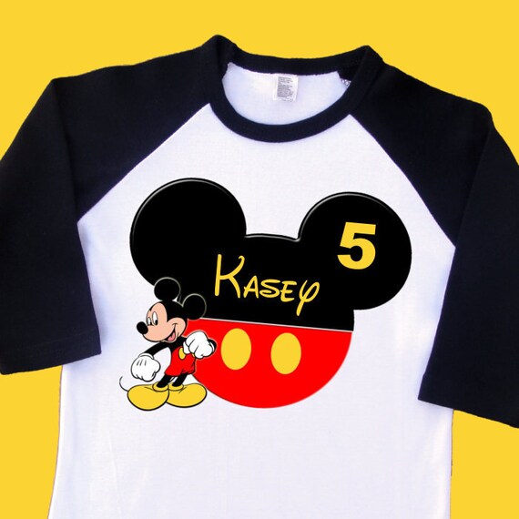 personalized mickey mouse birthday shirts