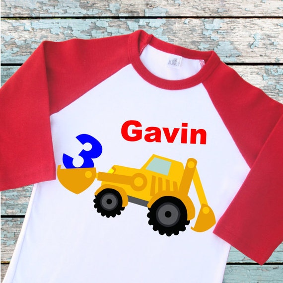 Tstars 2nd Birthday Tractor Construction Party 3//4 Sleeve Baseball Jersey Toddler Shirt