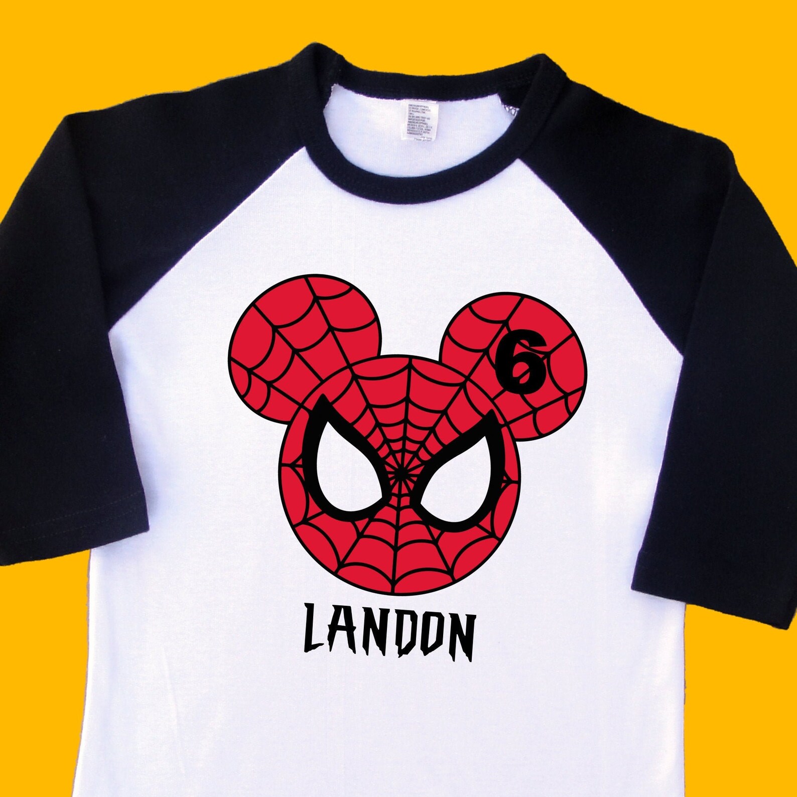 Spiderman Mickey Mouse Birthday Shirt. Personalized with Name | Etsy