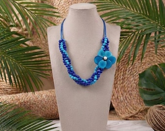 Tagua Artisan Necklace  Handcrafted Ecuadorian Artistry; Vegan Ivory, Rainforest Grown. Summer Chic.