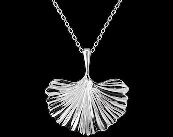 Ginko Sterling Silver Pendant