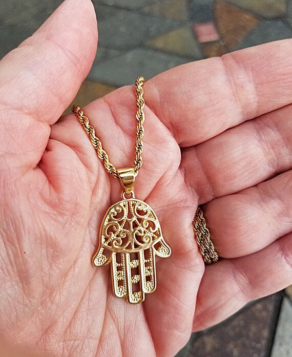 Vermeil Hamsa Pendant 18k Gold Over Sterling Silver