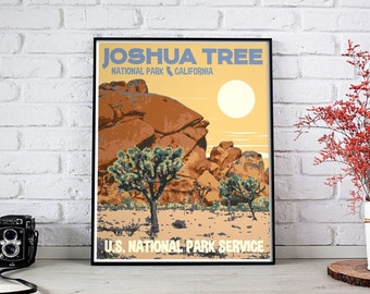 Joshua Tree National Park Vintage Travel Print
