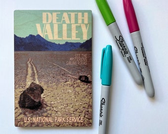 Death Valley National Park Postkarte, Death Valley Postkarte, Holzpostkarte, Death Valley Art, Nationalpark Druck, Nationalpark Poster