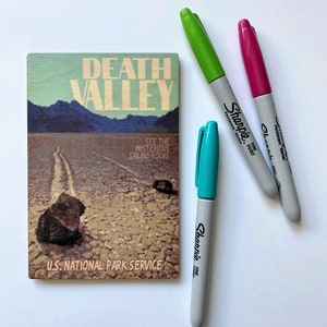 Death Valley National Park Postkarte, Death Valley Postkarte, Holzpostkarte, Death Valley Art, Nationalpark Druck, Nationalpark Poster