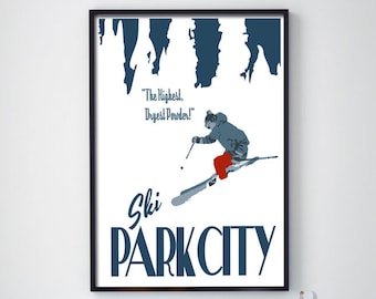 Utah Ski Skiing Park City Lifts Snowbird Alta Eden 16X20 Poster FREE SH in USA