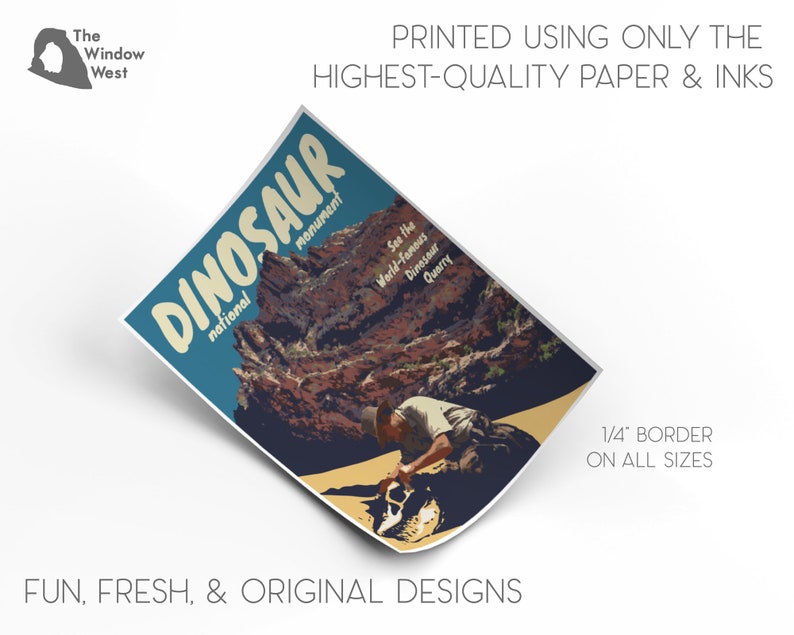 Dinosaur National Monument Travel Poster Dinosaur National Etsy