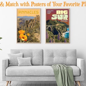 Big Sur California Poster, Big Sur National Forest Poster, California Poster, Big Sur Travel Poster. Big Sur Art image 3