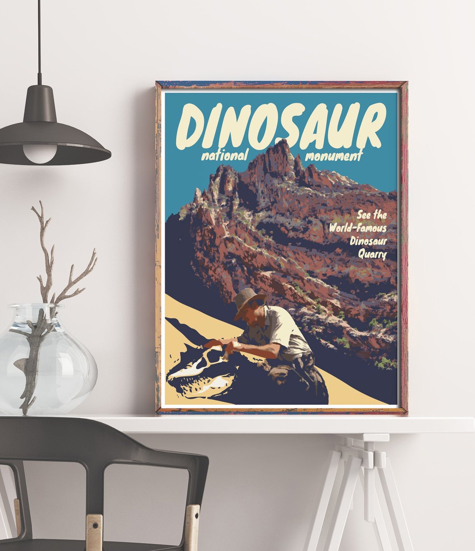 Dinosaur National Monument Travel Poster Dinosaur National Etsy