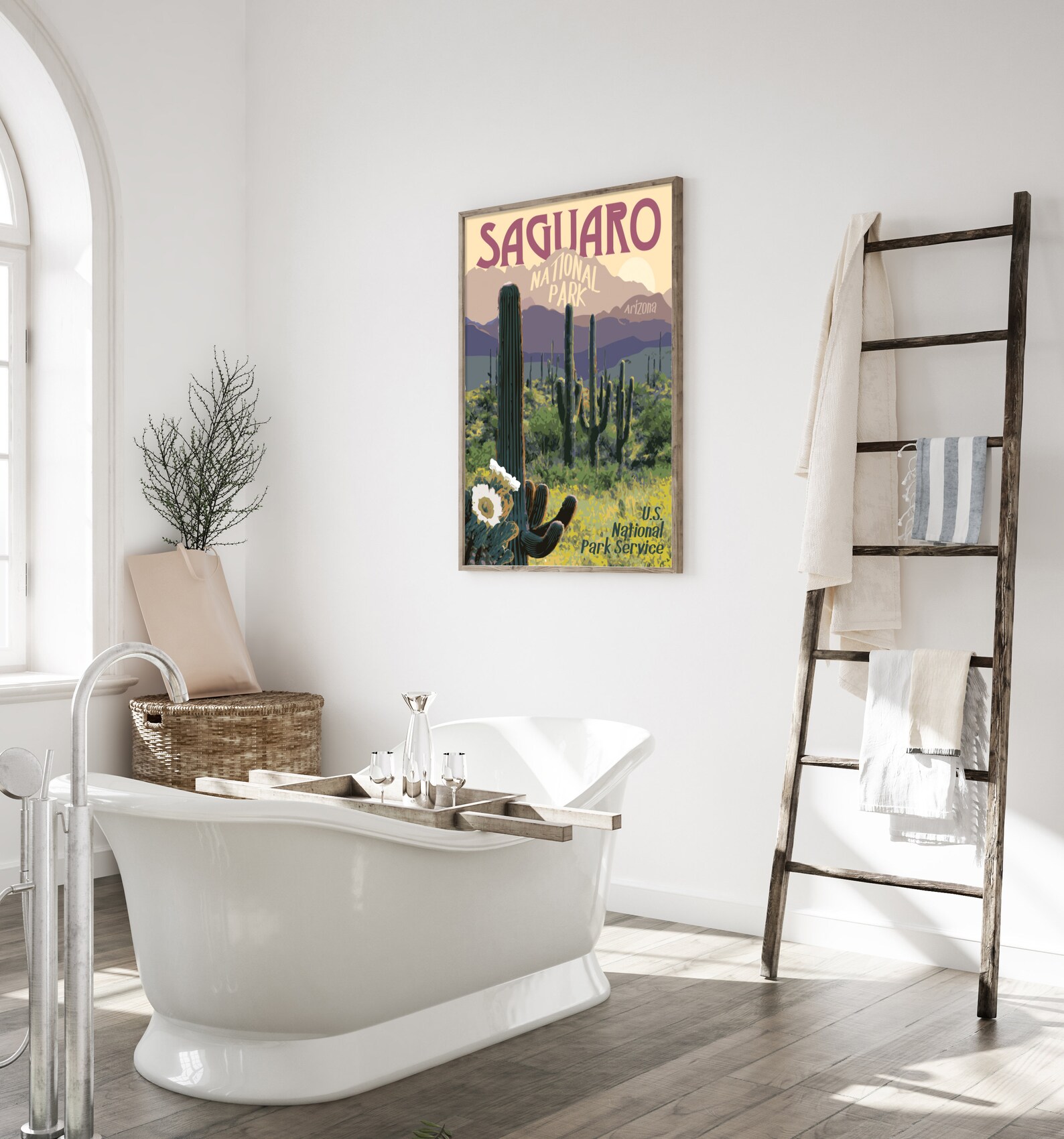 Saguaro National Park Travel Poster Vintage Saguaro National | Etsy