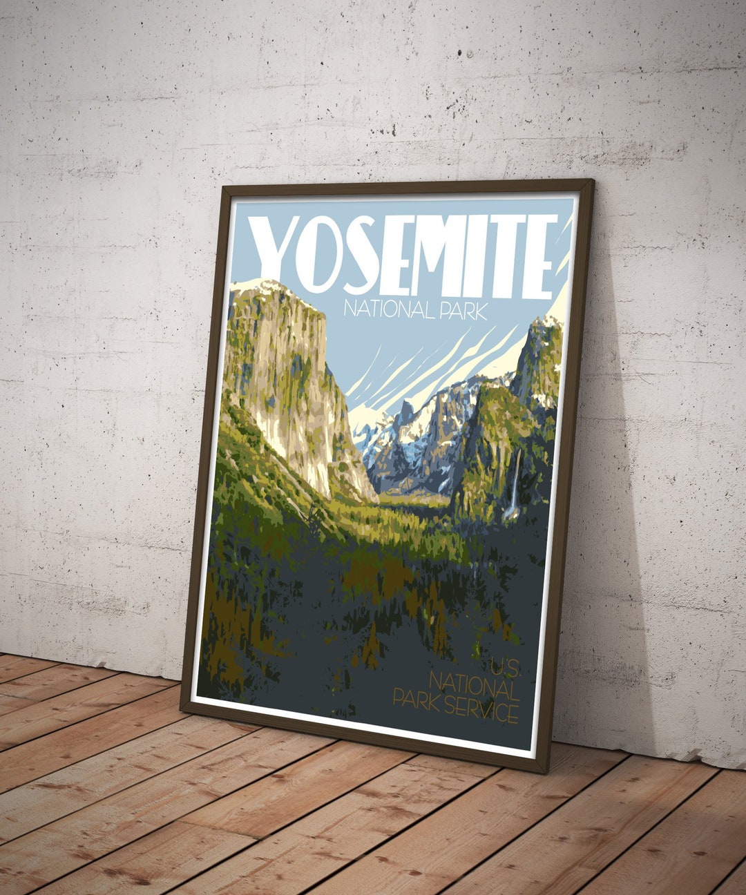 Yosemite - United Air Lines - Yosemite Falls And Yosemite National Park - Vintage Airline Travel Poster By Joseph Fehér C.1945 - Fine Art Matte Paper Print (Unframed) 24x32in - Foto 7
